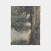 Landschaft (von Camille Corot) Fleecedecke (Vorderseite)