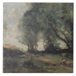 Landschaft (von Camille Corot) Fliese