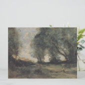 Landschaft (von Camille Corot) Karte (Stehend Vorderseite)