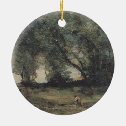 Landschaft (von Camille Corot) Keramik Ornament (Hinten)