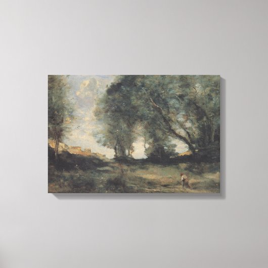 Landschaft (von Camille Corot) Leinwanddruck (Vorderseite)
