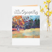 Landschaft von Eichen und Freunden mit tiefem Beil Karte (Gelbe Blume)