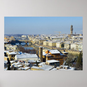 Landschaft von Florenz ab Piazzale 2 Poster