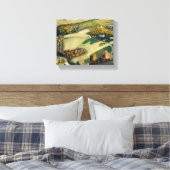 Landschaft von Grant Wood Leinwanddruck (Insitu (Schlafzimmer))