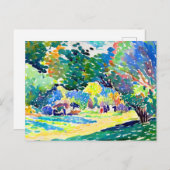 Landschaft von Henri Edmond Cross Postkarte (Vorne/Hinten)