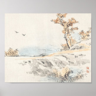 Landschaft von Kōno Bairei Poster