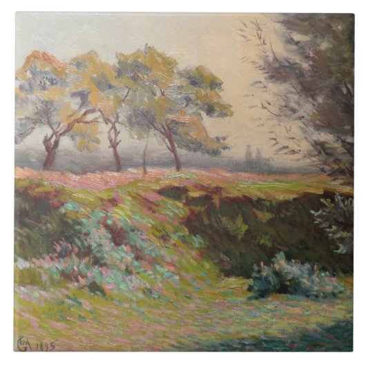 Landschaft (von Léo Gausson) Fliese (Vorderseite)