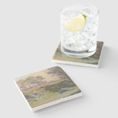 Landschaft (von Léo Gausson) Steinuntersetzer (Seitenansicht)