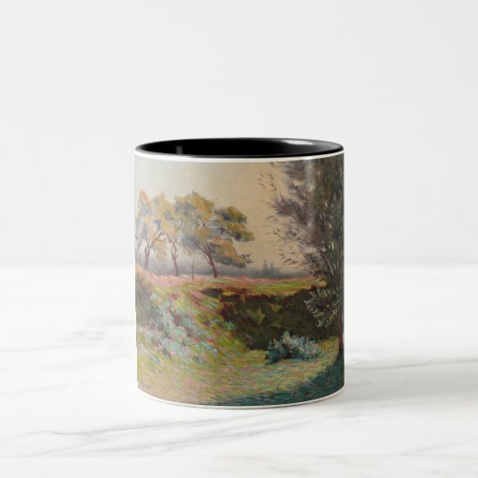 Landschaft (von Léo Gausson) Zweifarbige Tasse (Mittel)
