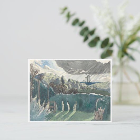 Landschaft von Paul Nash Postkarte (Stehend Vorderseite)