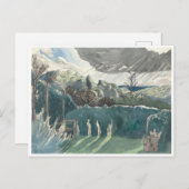 Landschaft von Paul Nash Postkarte (Vorne/Hinten)