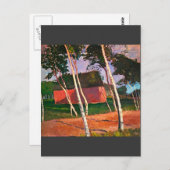 Landschaft von Paula Modersohn-Becker Postkarte (Vorne/Hinten)