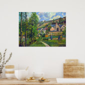 Landschaft von Pontoise by Camille Pissarro Poster (Küche)