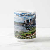 Landschaft von Saint Paul, Minnesota Kaffeetasse (Mittel)