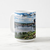 Landschaft von Saint Paul, Minnesota Kaffeetasse (Vorderseite Links)