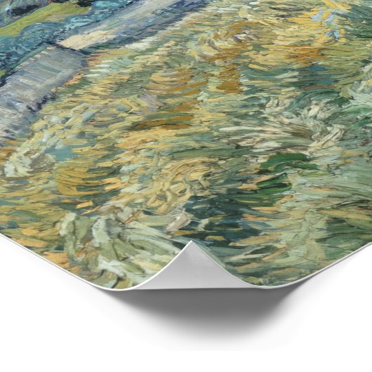 Landschaft von Saint-Rémy (1889) Vincent van Gogh Poster (Ecke)