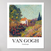 Landschaft von Vincent van Gogh Poster (Vorne)