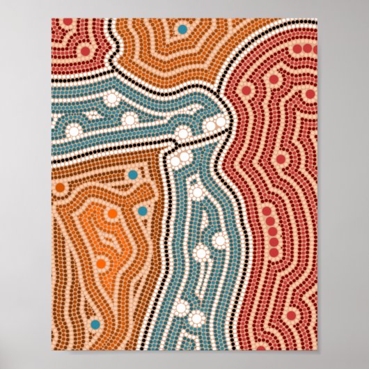 Landschaft vor der Besiedelung Poster (Vorne)