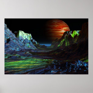 Landschaft vor Jupiter Poster