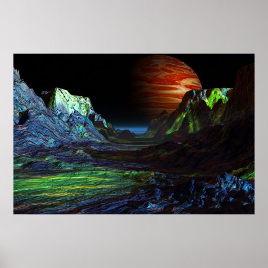 Landschaft vor Jupiter Poster (Vorne)