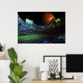 Landschaft vor Jupiter Poster (Heimbüro)