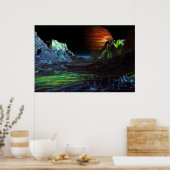 Landschaft vor Jupiter Poster (Küche)