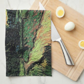 Landschaft w Schloss Auvers von Vincent van Gogh Geschirrtuch (Viertel Falte)