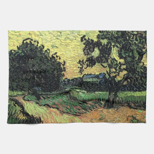 Landschaft w Schloss Auvers von Vincent van Gogh Geschirrtuch (Horizontal)