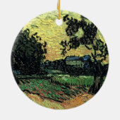 Landschaft w Schloss Auvers von Vincent van Gogh Keramik Ornament (Hinten)