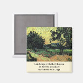 Landschaft w Schloss Auvers von Vincent van Gogh Magnet (Vorderseite/Rückseite)