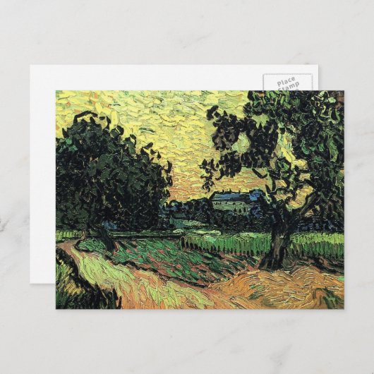 Landschaft w Schloss Auvers von Vincent van Gogh Postkarte (Vorne/Hinten)
