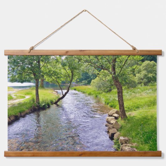 Landschaft Wandteppich Mit Holzrahmen (Vorne)