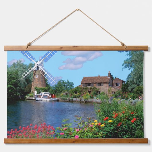 Landschaft Wandteppich Mit Holzrahmen (Vorne)