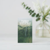 Landschaft Wasserfall Natur Visitenkarte (Stehend Vorderseite)