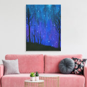 Landschaft Wasserfarbe Kunst Nacht Himmel Sterne U Leinwanddruck (Insitu (Wohnzimmer))