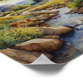 Landschaft Watercolor Kunst, Dichtung und Musik Poster (Ecke)