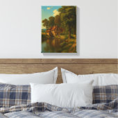 Landschaft Watermill Zuhause View Leinwanddruck (Insitu (Schlafzimmer))