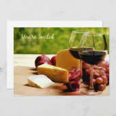 Landschaft Wein, Käse & Obst Sie sind eingeladen Einladung (Vorne/Hinten)