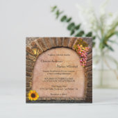 Landschaft Weinberg Weinkultur und Erde Einladung (Stehend Vorderseite)