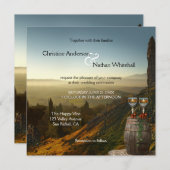 Landschaft Weinberg Weinkultur und Erde Einladung (Vorne/Hinten)