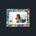 Landschaft Wildblume Frame Muttertagsgeschenk Leinwanddruck<br><div class="desc">Feiern Sie mit dieser maßgeschneiderten Fotografie-Leinwand einen Lieblingsmoment und einem skurrilen,  marineblauen,  malerisch wilden Blume-Rahmen mit bearbeitbarem Text und geben Sie ihr ein Geschenk,  an dem sie immer wieder arbeiten kann.</div>
