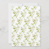 Landschaft Wildblume Kinderdusche Einladung (Rückseite)