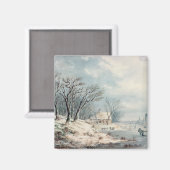 Landschaft: Winter Magnet (Vorderseite/Rückseite)