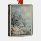 Landschaft: Winter Ornament Aus Metall (Rechts)