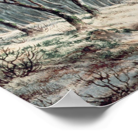 Landschaft: Winter Poster (Ecke)