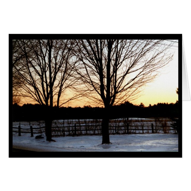 Landschaft Winter Sunset (Vorderseite (Horizontal))