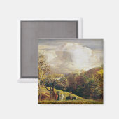 Landschaft, Zahlen und Rinder Magnet (Vorderseite/Rückseite)