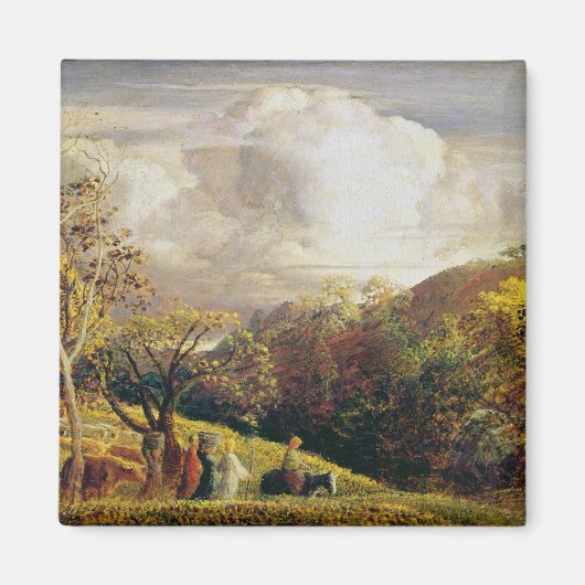 Landschaft, Zahlen und Rinder Magnet (Vorne)