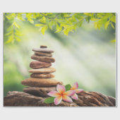 Landschaft, Zen-Steine, Blume Geschenkpapier (Flach)
