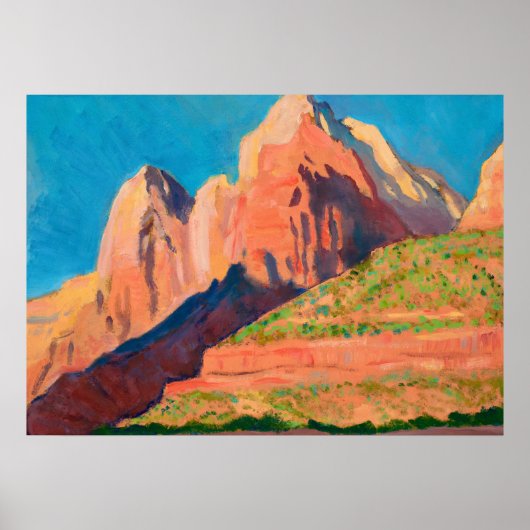 Landschaft, Zion Nationalpark von Maynard Dixon Poster (Vorne)
